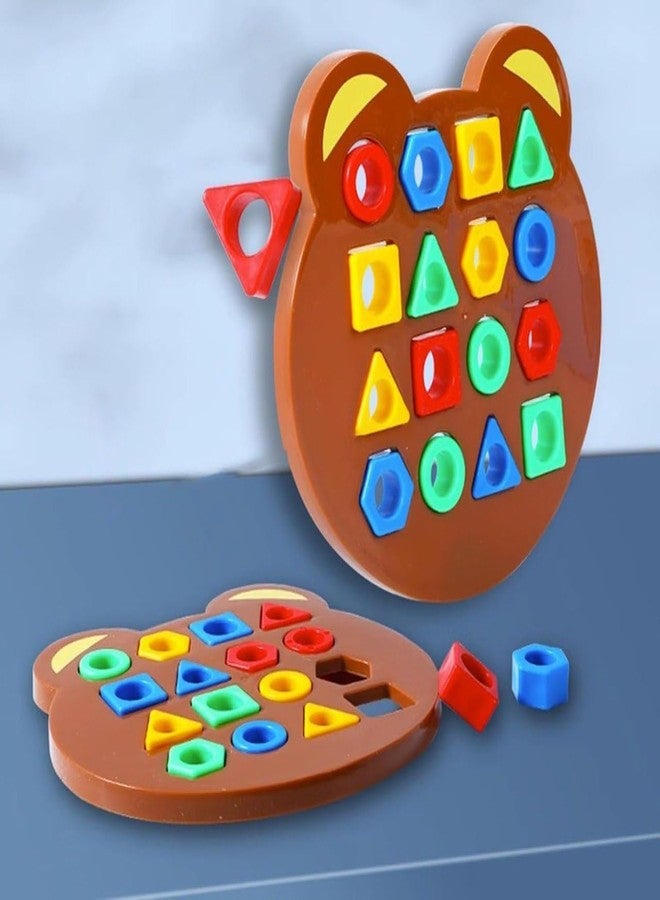 SHOPECOM لعبة ألغاز مطابقة الأشكال الهندسية والألوان من SHOPECOM مع جرس للأطفال | 3 سنوات فما فوق | لعبة تعليمية حسية ممتعة للأطفال | هدية مثالية للأطفال (1) - Image 3